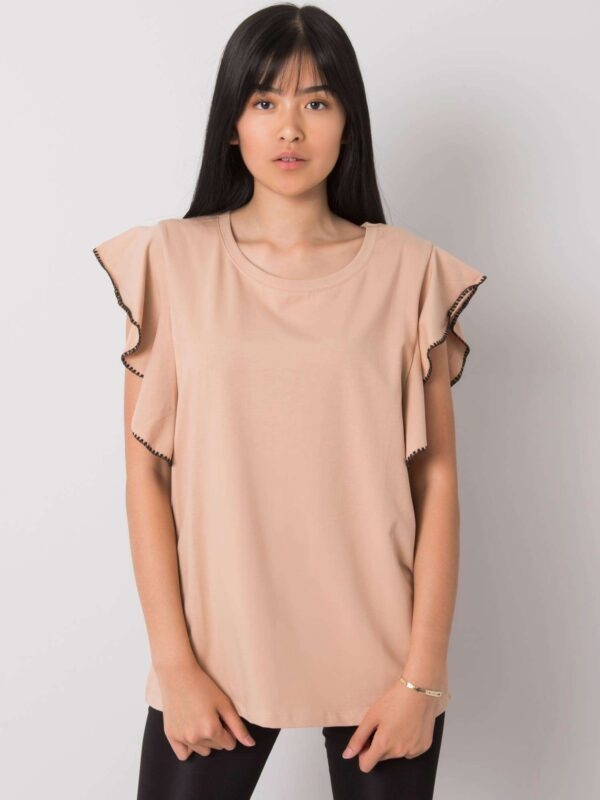 Beige blouse with decorative