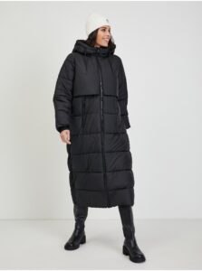 Black Ladies Quilted Winter Coat Hooded Tom