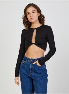 Black Women's Cropped T-Shirt with TALLY
