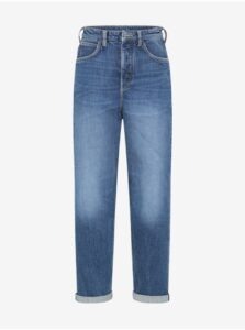 Blue Women's Shortened Straight Fit Jeans