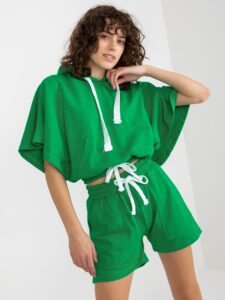 Green summer basic tracksuit with