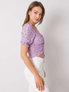 Purple blouse with patterns Gloire