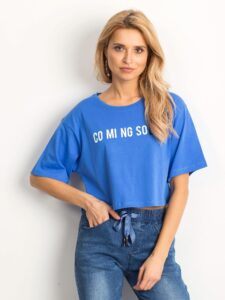 Short blue T-shirt with