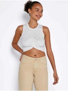 White Cropped Tank Top Noisy May