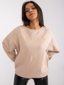 Beige women's sweatshirt with