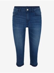 Blue Women's Three-Quarter Slim Fit Pants