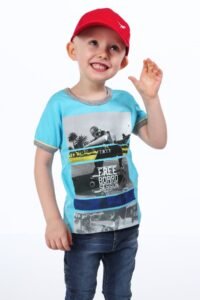 Boys' blue T-shirt with