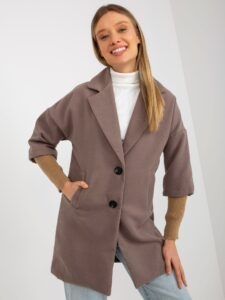 Brown coat with cuffs by