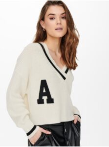 Cream patterned sweater ONLY Coleen