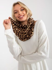 Dark beige women's scarf with