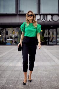 Elegant black trousers with