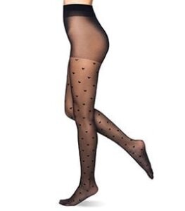 Ladies Playful Tights with Hearts 15