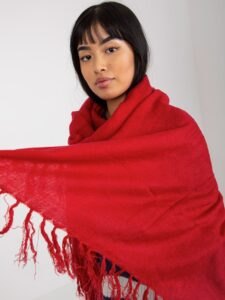 Lady's red smooth scarf