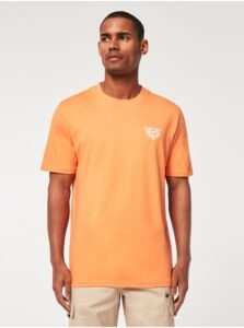Orange Men's T-Shirt with Printed Back