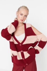 Trendyol Claret Red Oversize Cut-Out