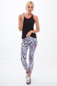 White sports leggings with