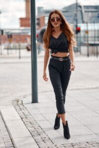 Women's black trousers with