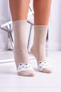 Women's socks beige with