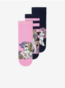 name it Set of three pairs of girly patterned socks