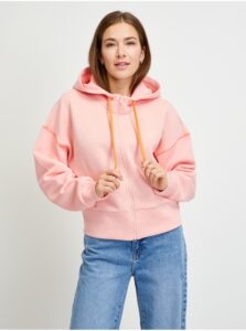 Apricot Women's Sweatshirt with Zipper and