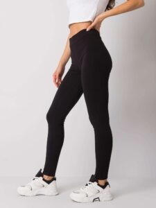 Black smooth women's leggings by
