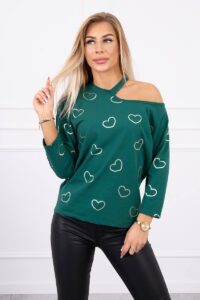 Blouse with heart print