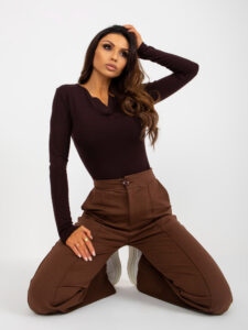 Brown flowing sweatpants with