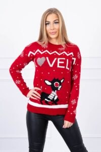 Christmas sweater with red