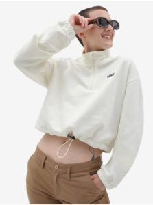 Creamy Womens Crop Top Sweatshirt