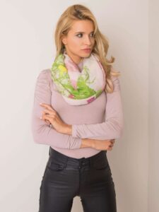 Dark pink and green scarf