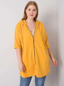 Dark yellow women's sweatshirt of larger