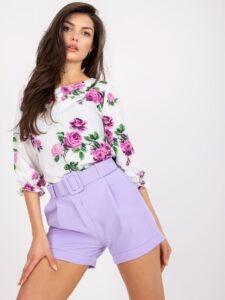 Elegant purple shorts with