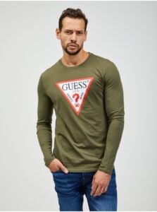 Khaki Men's Long Sleeve T-Shirt