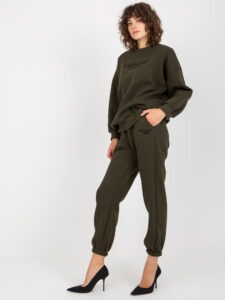 Khaki two-piece tracksuit with