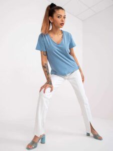 Light blue women's T-shirt Salina