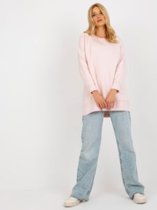 Light pink basic sweatshirt with