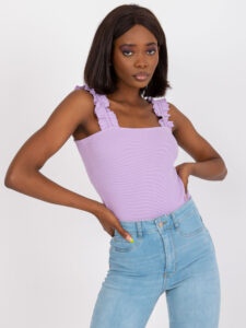 Purple striped top with