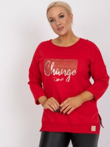 Red blouse plus size with
