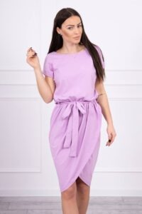 Tied dress with purple