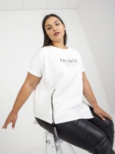 White T-shirt plus size of loose