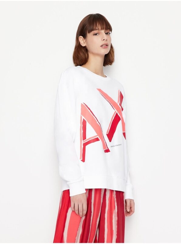 White Women's Sweatshirt Armani Exchange