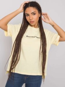 Yellow cotton T-shirt by Kaylee
