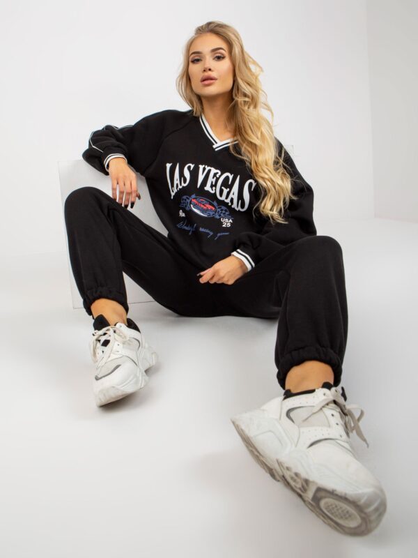 Black oversized tracksuit with
