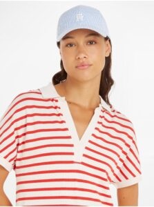 Blue and White Ladies Striped Cap Tommy