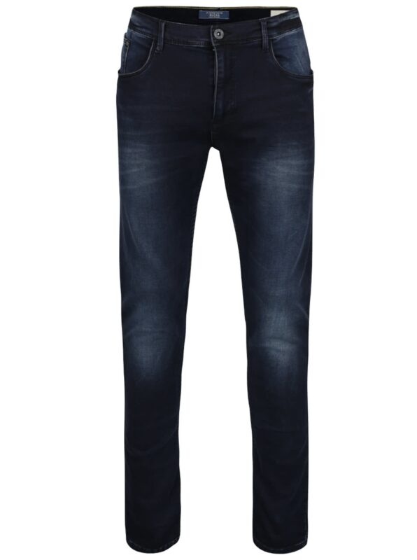 Dark Blue Jeans with Washed Blend