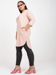 Light pink cotton tunic of larger