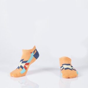 Orange short women's socks with