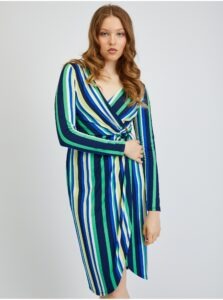 Orsay Green-Blue Ladies Striped Dress