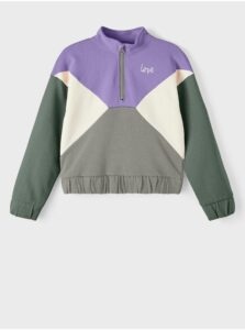 Purple and grey girly sweatshirt name