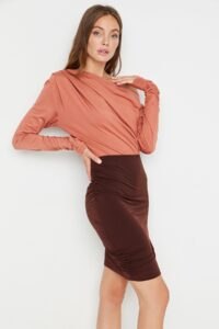 Trendyol Brown Bodycon Knitted